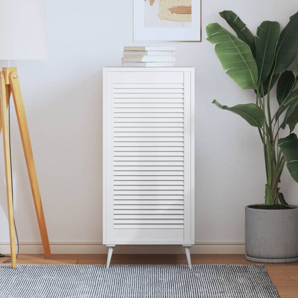 vidaXL Cabinet Door Louvred Design White 99.3x49.4 cm Solid Wood Pine