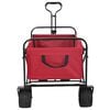 vidaXL Folding Hand Trolley Red 89 x 63 x 96 cm Steel and Oxford Cloth
