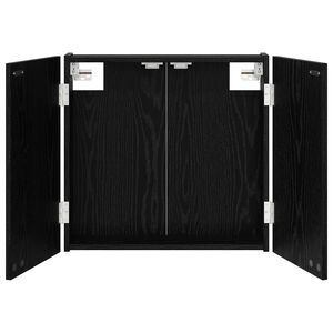 vidaXL Dartboard Cabinet Black Oak 56 x 12 x 53.5 cm Engineered Wood