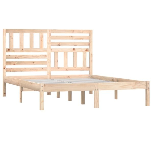 vidaXL Bed Frame without Mattress Solid Wood Pine 160x200 cm