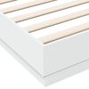 vidaXL Bed Frame with LED without Mattress White 200x200 cm