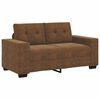 vidaXL Sofa 2 pcs Brown Fabric