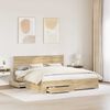 vidaXL Bed Frame with Drawer Sonoma Oak 180 x 200 cm Engineered Wood