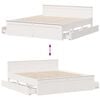 vidaXL Bed Frame without Mattress with Headboard White 180x200 cm Super King Solid Wood Pine