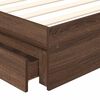 vidaXL Storage Bed with Drawer Brown Oak 90 x 200 cm Engineered Wood
