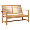vidaXL Bench Brown 110 x 65 x 76.5 cm Solid Teak Wood