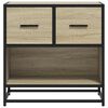 vidaXL Bedside Cabinet Sonoma Oak 60x31x60 cm Engineered Wood and Metal