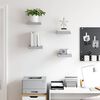 vidaXL Floating Wall Shelves 4 pcs Concrete Grey 23x23.5x3.8 cm MDF