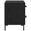 vidaXL Bedside Cabinet Black Oak 40 x 35 x 47.5 cm Engineered Wood