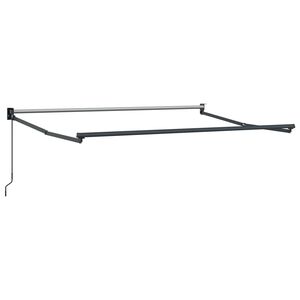 vidaXL Manual Retractable Awning Frame Anthracite 2.5 x 2 m Aluminium