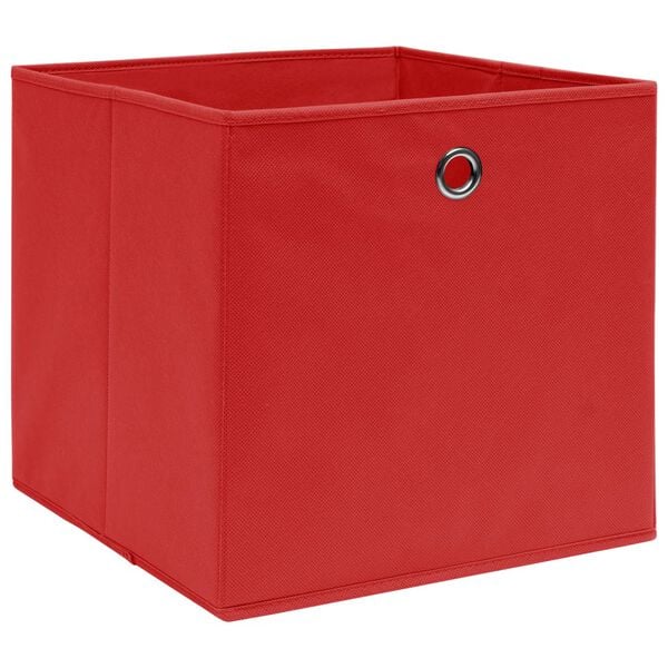 vidaXL Storage Boxes 4 pcs Non-woven Fabric 28x28x28 cm Red