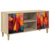 vidaXL TV Cabinet HEESCH 102 x 33 x 50 cm Sonoma Engineered Wood