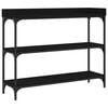 vidaXL Console Table | Black | Engineered wood | Medium | Adjustable Feet