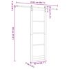 vidaXL Sliding Door ORKDAL Natural 78 x 232 cm