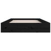 vidaXL Bed Frame without Mattress Black 135x190 cm Double Double Solid Wood