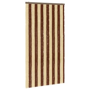 vidaXL Insect Curtain Chenille Brown and Beige 118 x 220 cm 100% PP