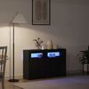 vidaXL Sideboard Black Oak 116 x 30 x 75 cm Engineered Wood