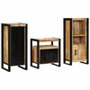 vidaXL Bathroom Furniture Set with Shelf 3 pcs Brown Solid Mango Wood