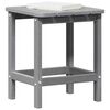 vidaXL Adirondack Side Table Light grey 38 x 38 x 46 cm HDPE