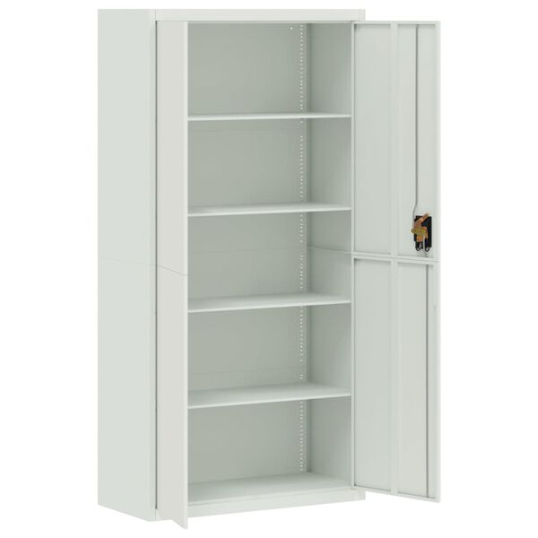 vidaXL File Cabinet Light Grey 90x40x180 cm Steel