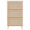Finori Shoe Cabinet Bali 49A Sonoma Oak and Cane Print