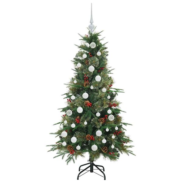 vidaXL Artificial Hinged Christmas Tree Green 150 cm PE and PVC