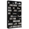 vidaXL CD Cabinet Black 102x23x177.5 cm Engineered Wood