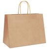 vidaXL Paper Bags 250 pcs with Handles Brown 32x17x25 cm
