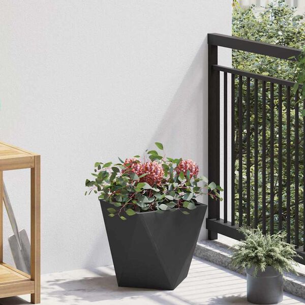 vidaXL Planter Black 30 x 30 x 30 cm Steel