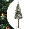 vidaXL Slim Christmas Tree with 300 LEDs Green and White 180 cm