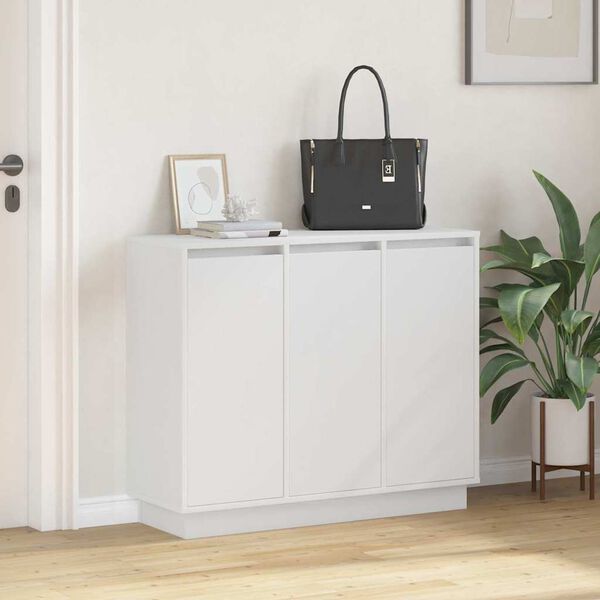 vidaXL LED Sideboard White 90 x 32 x 75 cm Engineered Wood