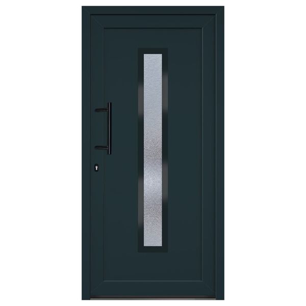 vidaXL Front Door Anthracite 98x200 cm PVC
