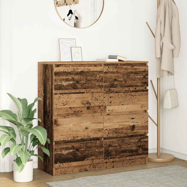 vidaXL Sideboard Old Wood 100x35x99 cm Engineered Wood