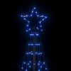 vidaXL LED Christmas Tree with Spikes 220 LEDs Blue 180 cm
