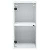 vidaXL Wall Cabinet with Glass Doors White 35x37x68.5 cm