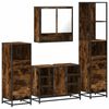 vidaXL 4&nbsp;Piece Bathroom Furniture Set&nbsp;Smoked Oak Engineered Wood