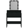 vidaXL Dressing Table Black oak 80 x 41 x 144.5 cm Engineered wood