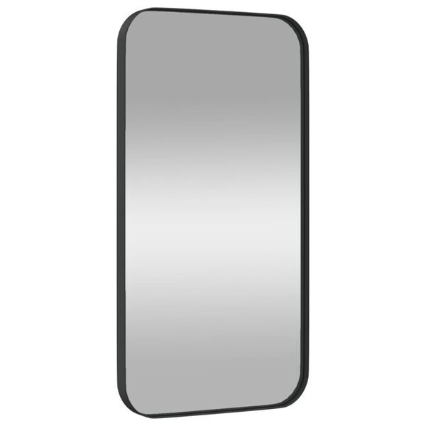 vidaXL Wall-mounted Mirror Black 30x60 cm Rectangle