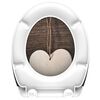SCH&Uuml;TTE Duroplast Toilet Seat with Soft-Close WOOD HEART Printed