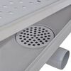 vidaXL Linear Shower Drain Bubble 930x140 mm Stainless Steel