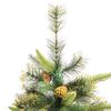 vidaXL Artificial Hinged Christmas Tree with Cones Green 240 cm