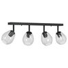 vidaXL Ceiling Spotlight Black 73.5 x 13 x 26 cm Glass and Metal