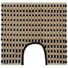 vidaXL Hand-Woven Jute Bathroom Mat Set Fabric Natural and Black