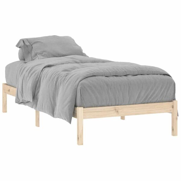 vidaXL Bed Frame without Mattress 100x190 cm Solid Wood Pine Twin