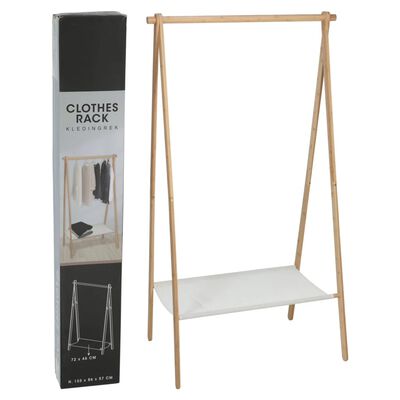 Storage Solutions Clothing Rack with 1 Tier Pinewood