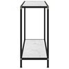 vidaXL Console Table White 80x35x75 cm Tempered Glass