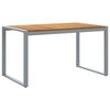 vidaXL Garden Table with U-shaped Legs 140x80x75 cm Solid Wood Acacia