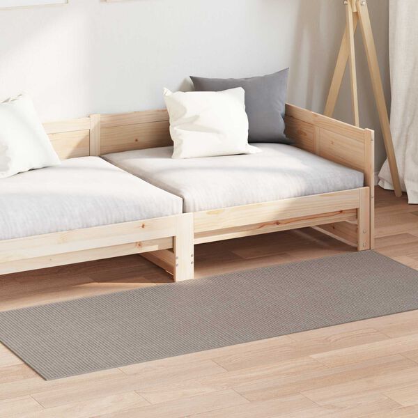 vidaXL Area Rugs Rectangular LUGO Taupe 200 x 80 cm Polyester