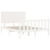 vidaXL Bed Frame without Mattress White 140x190 cm Solid Wood Pine