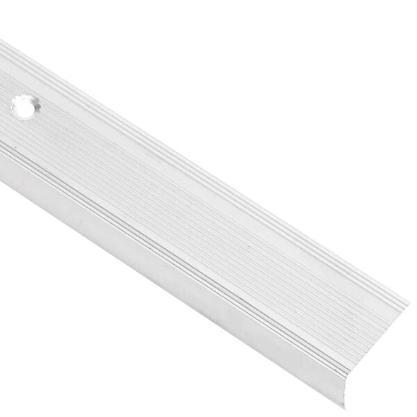 vidaXL Stair Nosings in L-shape 15 pcs Aluminium 100 cm Silver